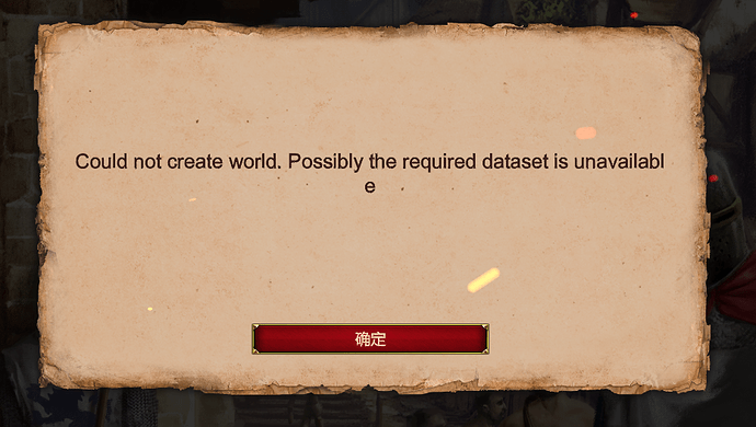 could not create world