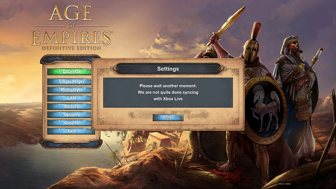 age of empires gold edition stuck on setup
