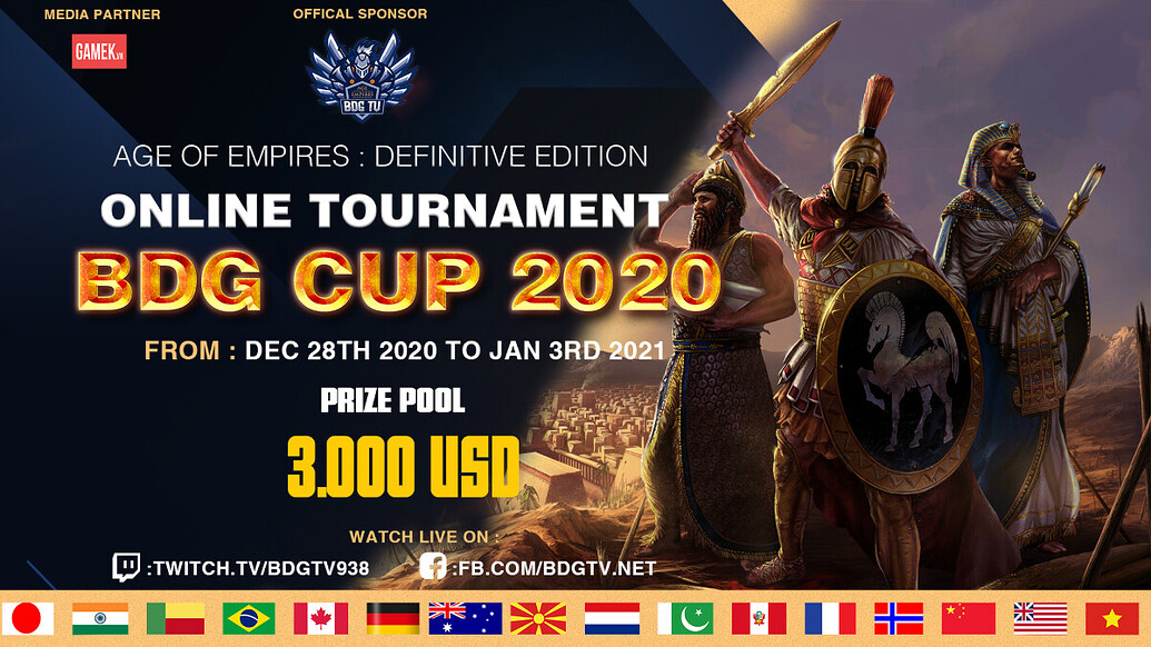 Age of Empires Definitive Edition Tournament BDG CUP 2020 I