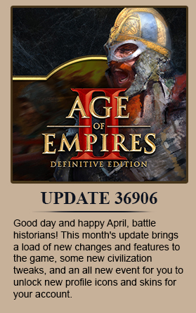 Good day and happy April, battle historians! This month's update brings a load of new changes and features to the game, some new civilization tweaks, and an all new event for you to unlock new profile icons and skins for your account.