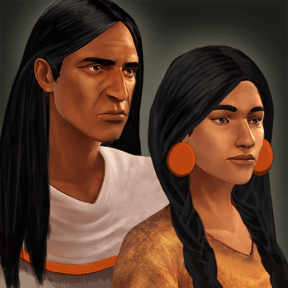 Native male and female villagers